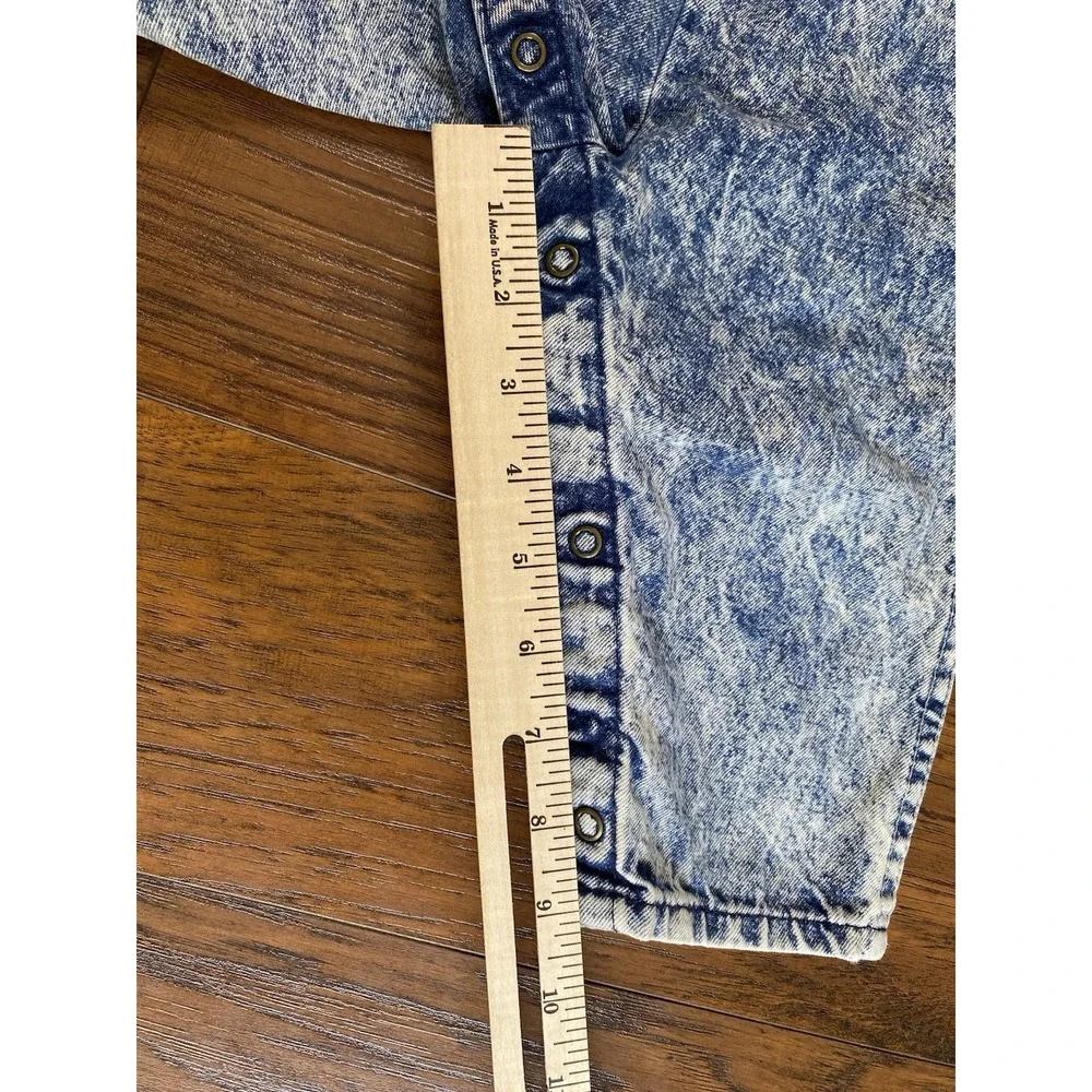 OshKosh Bgosh Vintage Kids 24M Acid Wash Denim Vestbak Overalls Made in USA 90s